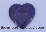 NGP159 2pcs 40*40mm heart kunzite gemstone pendants jewelry