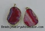 NGP1662 30*40mm - 35*45mm freeform druzy agate pendants