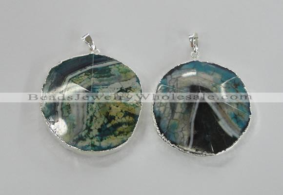 NGP1664 30*35mm - 35*40mm freeform agate gemstone pendants