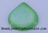 NGP169 2pcs 45*45mm heart dyed white jade gemstone pendants