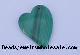 NGP174 2pcs 30*40mm heart synthetic malachite gemstone pendants