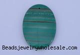 NGP176 2pcs 35*40mm oval synthetic malachite gemstone pendants