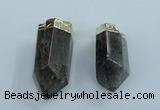 NGP1767 20*45mm - 25*50mm faceted nuggets green phantom quartz pendants