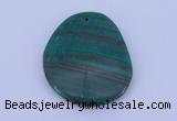 NGP177 2pcs 40*48mm freeform synthetic malachite gemstone pendants