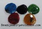 NGP1770 40*45mm - 50*55mm freeform agate gemstone pendants