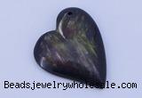 NGP180 35*45mm heart fiery dragon fruit stone pendant jewelry
