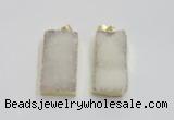 NGP1823 15*30mm - 20*35mm rectangle druzy agate pendants