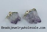 NGP1859 20*25mm - 30*40mm nuggets druzy amethyst pendants