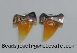 NGP1889 35*45mm - 38*55mm teeth-shaped agate gemstone pendants