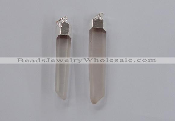 NGP1897 8*50mm - 11*60mm stick white crystal gemstone pendants