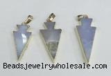 NGP1920 15*30mm - 18*40mm arrowhead agate gemstone pendants