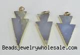 NGP1921 20*42mm - 22*50mm arrowhead agate gemstone pendants