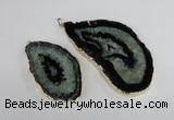 NGP1929 30*55mm - 45*75mm freeform druzy agate gemstone pendants