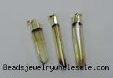 NGP1931 6*50mm - 8*55mm stick lemon quartz pendants wholesale