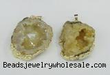 NGP1958 30*40mm - 40*50mm freeform druzy agate gemstone pendants