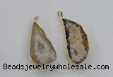 NGP1968 25*40mm - 30*50mm freeform druzy agate gemstone pendants