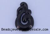 NGP203 30*50mm fashion jet gemstone pendant jewelry wholesale