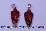 NGP2060 15*40mm - 18*45mm arrowhead striped agate pendants