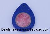 NGP212 37*50mm fashion dyed rhodochrosite & lapis lazuli gemstone pendant