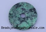 NGP221 6*45mm fashion african turquoise gemstone donut pendant