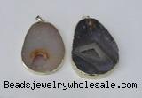 NGP2214 30*40mm - 40*45mm freeform druzy agate gemstone pendants