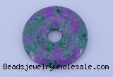 NGP224 5*30mm fashion synthetic ruby zoisite gemstone donut pendant