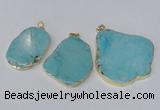 NGP2245 35*40mm - 45*50mm freeform turquoise gemstone pendants