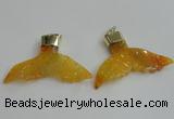 NGP2269 38*55mm - 40*60mm fishtail agate gemstone pendants