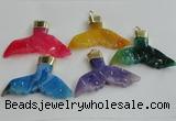 NGP2274 38*55mm - 40*60mm fishtail agate gemstone pendants