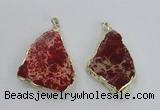 NGP2284 30*40mm - 40*50mm freeform sea sediment jasper pendants