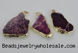 NGP2285 30*40mm - 40*50mm freeform sea sediment jasper pendants