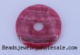 NGP229 7*50mm fashion dyed rhodochrosite gemstone donut pendant