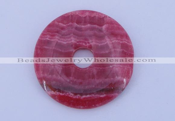 NGP229 7*50mm fashion dyed rhodochrosite gemstone donut pendant