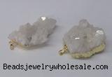 NGP2337 30*35mm - 35*40mm nuggets druzy quartz pendants