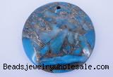 NGP236 7*40mm dyed golden turquoise & pyrite gemstone pendants