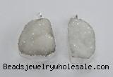 NGP2362 25*40mm - 35*45mm freefrom druzy agate pendants