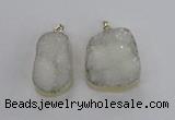 NGP2364 25*40mm - 35*45mm freefrom druzy agate pendants