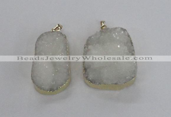 NGP2364 25*40mm - 35*45mm freefrom druzy agate pendants