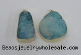 NGP2365 25*40mm - 35*45mm freefrom druzy agate pendants