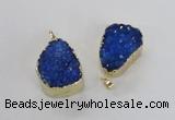 NGP2367 22*30mm - 25*30mm freefrom druzy agate pendants