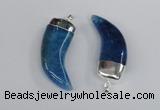 NGP2380 20*48mm - 22*50mm oxhorn agate gemstone pendants