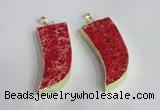 NGP2441 18*40mm - 20*50mm horn sea sediment jasper pendants