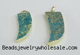 NGP2442 18*40mm - 20*50mm horn sea sediment jasper pendants