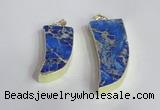 NGP2444 18*40mm - 20*50mm horn sea sediment jasper pendants