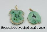 NGP2509 18*25mm - 30*40mm freeform druzy agate pendants