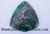 NGP252 40*50mm fashion malachite & pyrite gemstone pendants