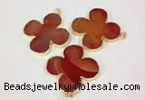 NGP2542 53*53mm - 56*56mm flower agate gemstone pendants