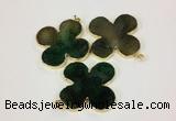 NGP2543 53*53mm - 56*56mm flower agate gemstone pendants