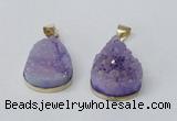 NGP2563 22*30mm teardrop druzy agate gemstone pendants