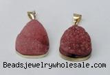 NGP2564 22*30mm teardrop druzy agate gemstone pendants